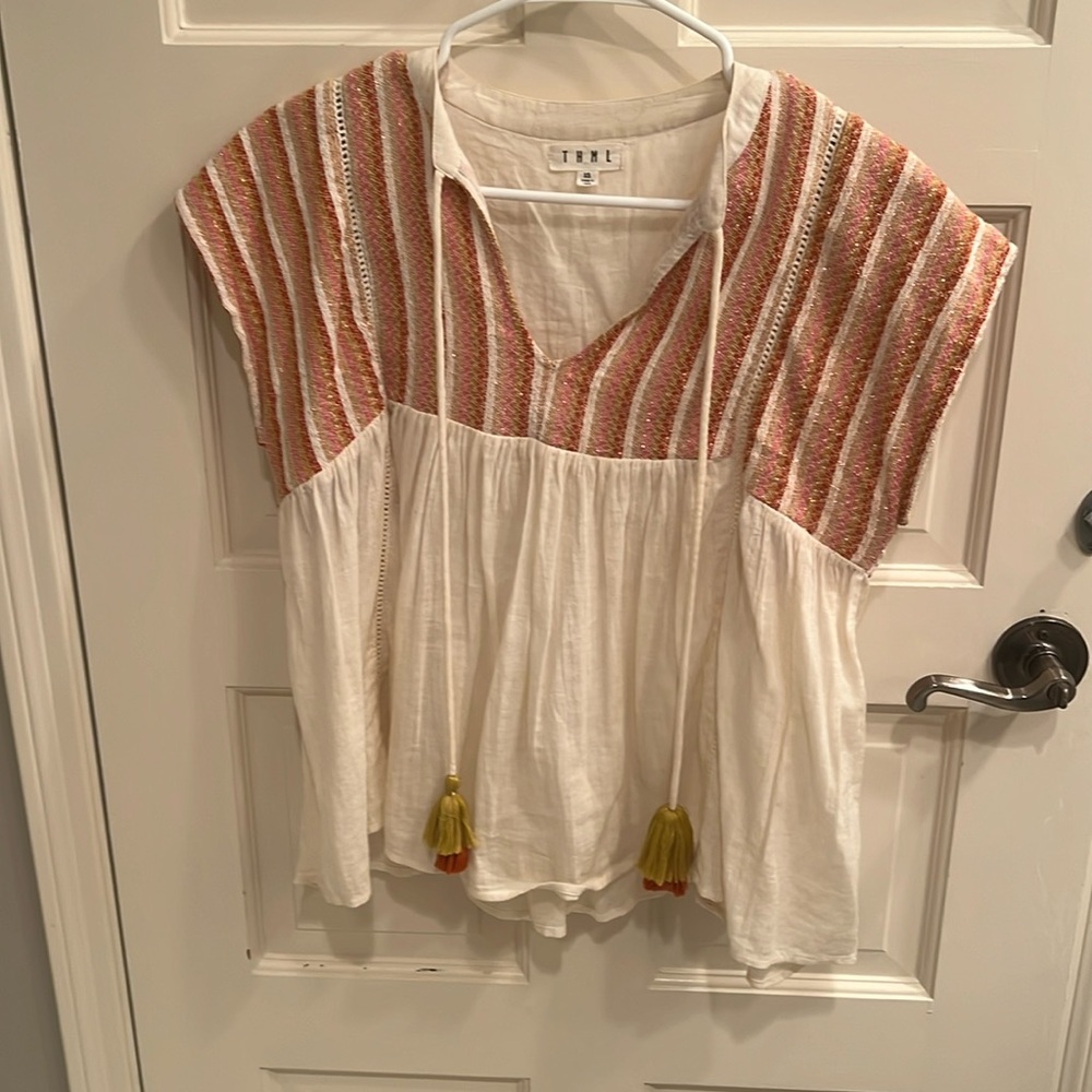 THML babydoll top with tassels